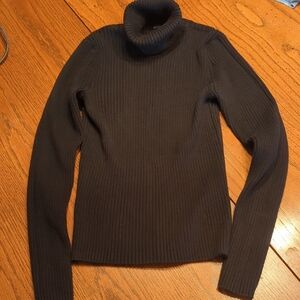 GAP Black Ribbed Turtleneck Sweater